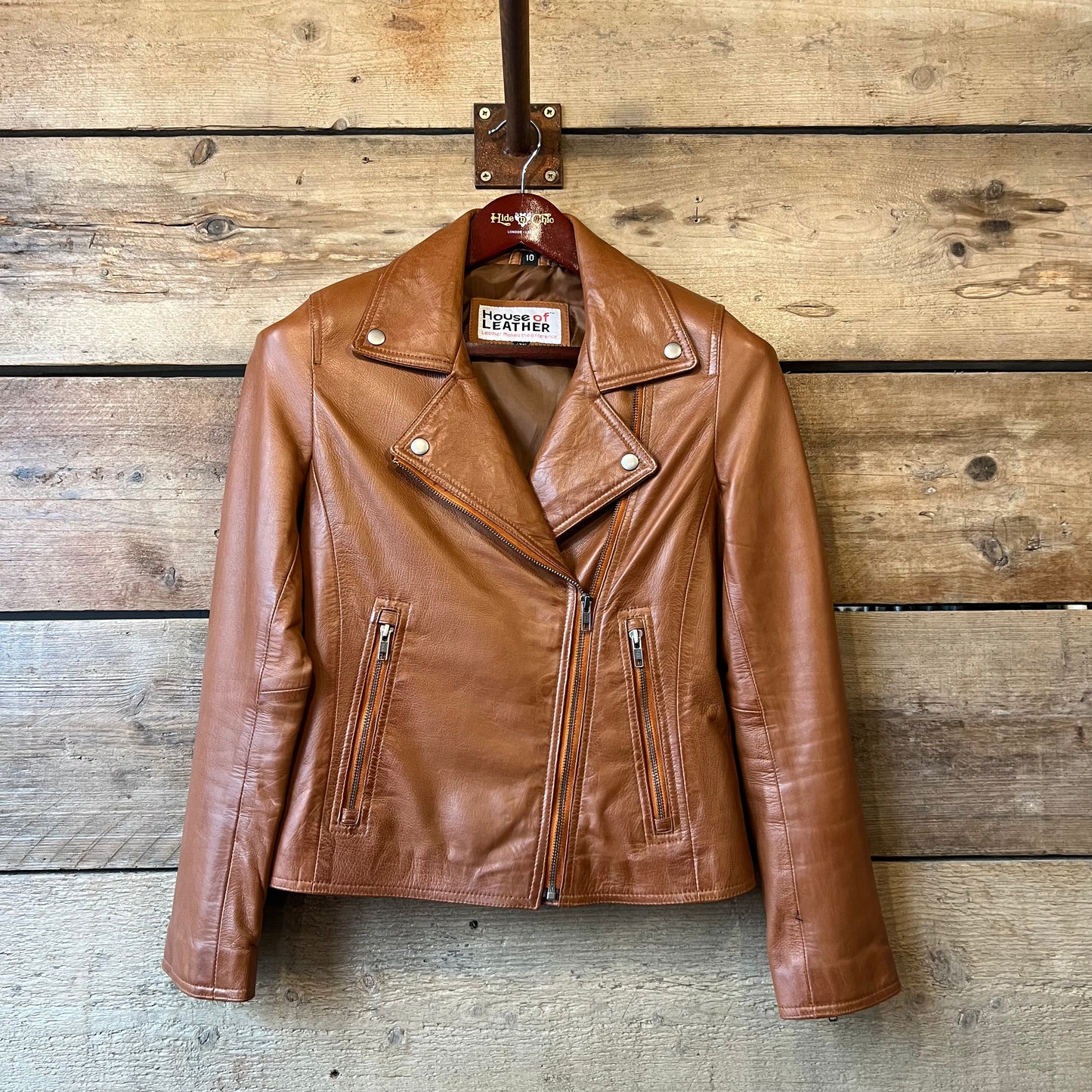Lola Biker Jacket - Brown