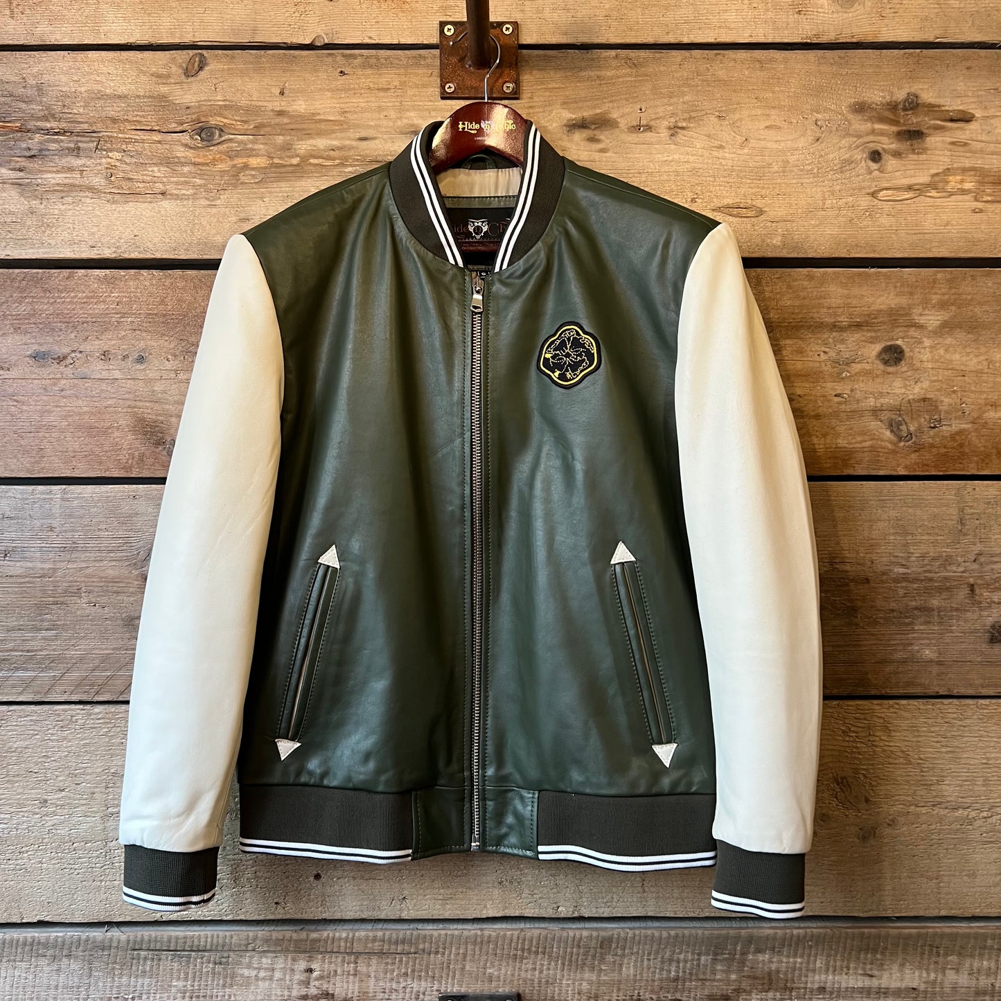 Varsity Isu Bomber Jacket - Green / White