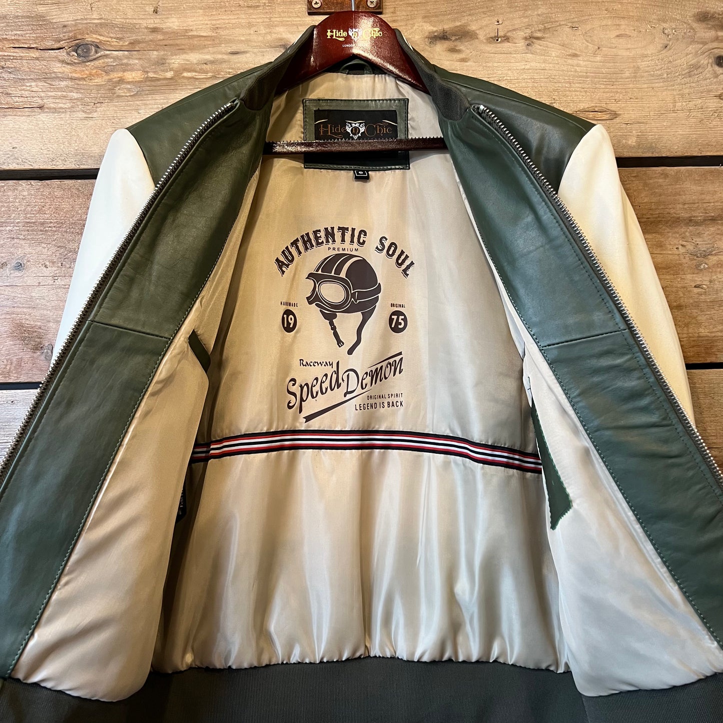 Varsity Isu Bomber Jacket - Green / White
