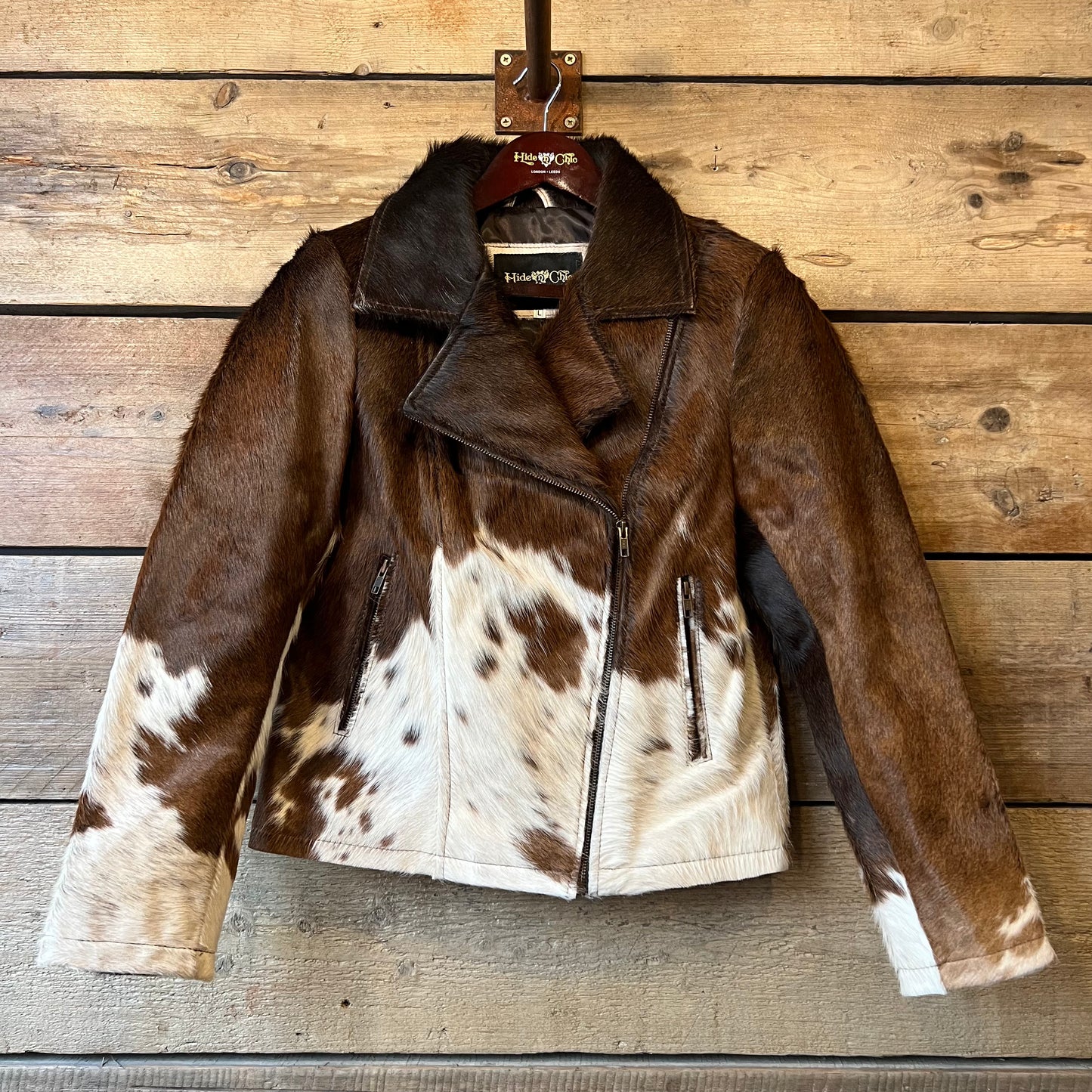 Moo Cow Biker Jacket - Hair on Hide